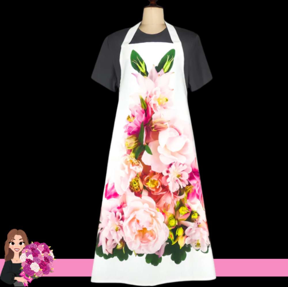 Aquilegia & Rose apron by Petal & Pins, Hidden Florist, Sunbury`s Florist, Sunbury & Macedon Ranges, Victoria, Australia