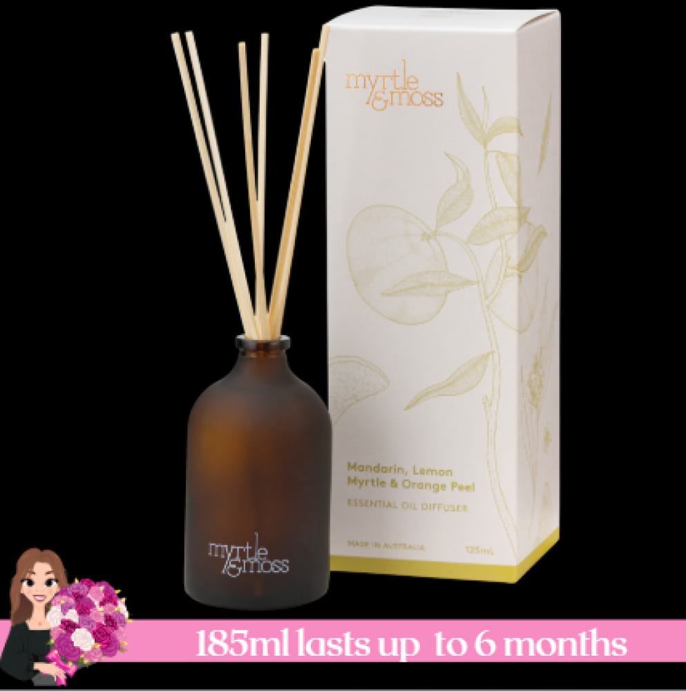 Mandarin, Lemon Myrtle & Orange Peel Myrtle & Moss Signature Essential Oil Diffuser, Hidden Florist, Sunbury & Macedon Ranges Florist 
