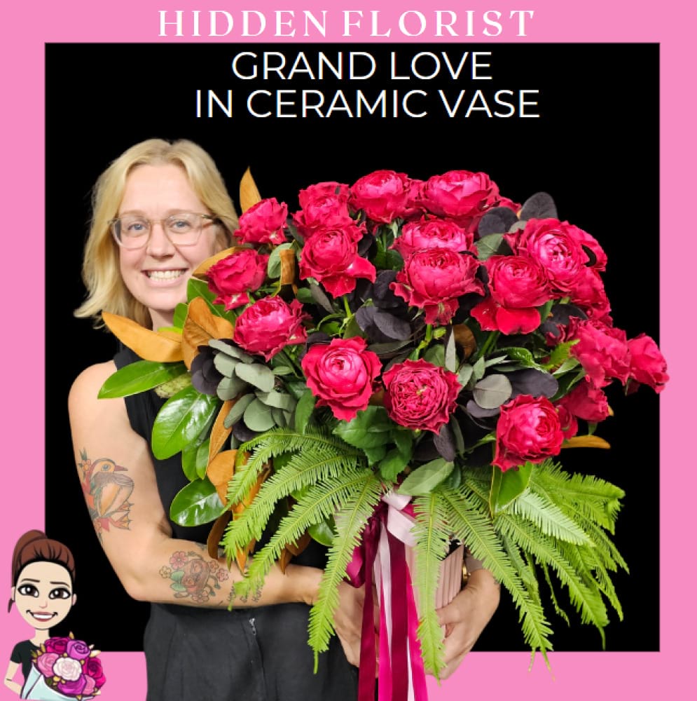 Grand Love in Ceramic Vases by Hidden Florist, Sunbury, Melbourne