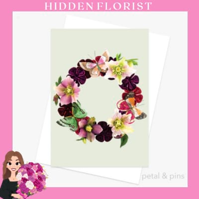 butterfly garland greeting card