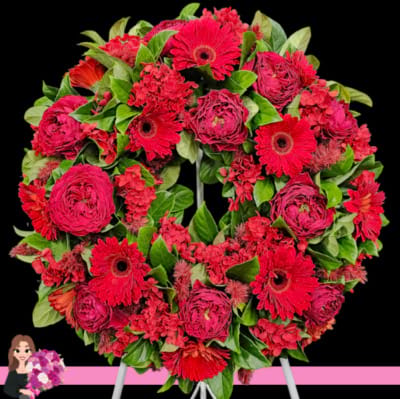 Fresh & Preserved Floral Wreath  - Pictured in Standard