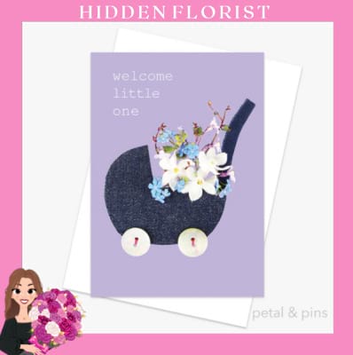 welcome little one baby card