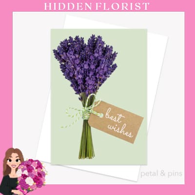 lavender posy greeting card