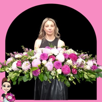 they loved pink - Casket Flowers