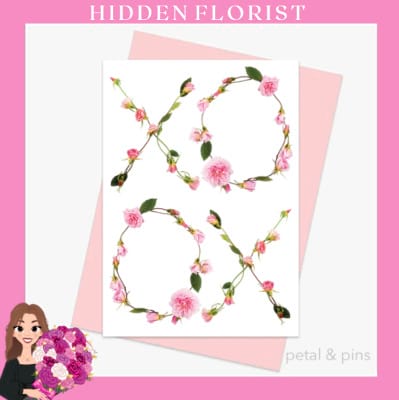 rose kisses greeting card