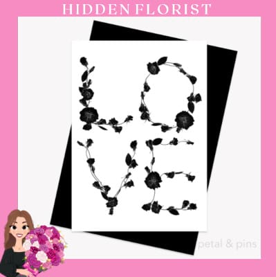 love noir greeting card