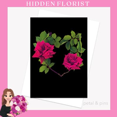Lovers rose valentine's day card