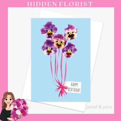 birthday balloons greeting card